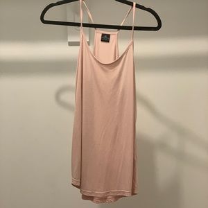 Blush pink spaghetti strap tank top